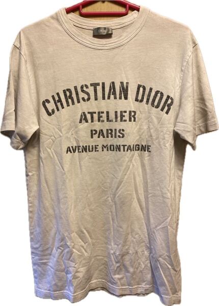 正規 20AW DIOR ディオール KIM JONES キムジョーンズ ATELIER アトリエ クルーネック Tシャツ ベージュ XXS 043J615A0589