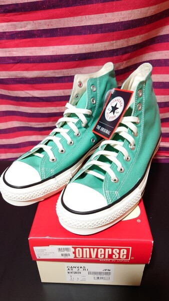 CONVERSE CANVAS ALL STAR J HI 9 27.5 ミント オールスター CT チャックテイラー コンバース 日本製 made in japan 新品