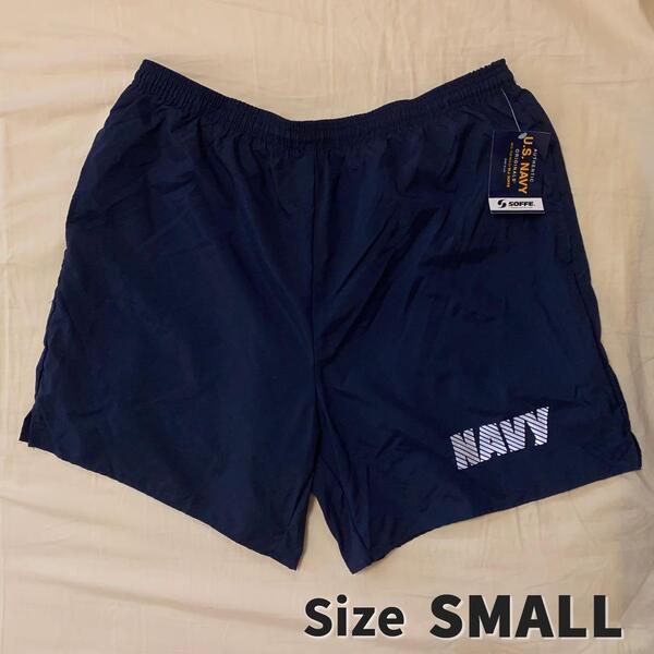 デッドストックSOFFEソフィーUS NAVYトレーニングショーツ SMALL ネイビー Sショートパンツ アメリカ軍ショーツ軍物ナイロン米軍ミリタリー