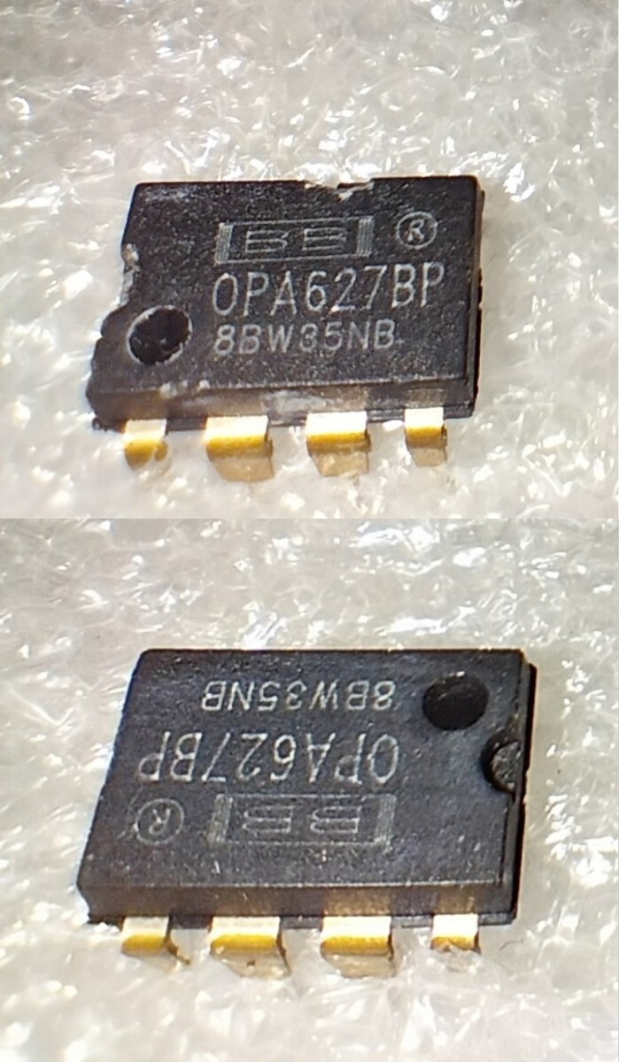 OP AMP オペアンプ OPA627BP 2個セット オペアンプ OPA627BP 2個と2回路DIP化オペアンプ基板のセット