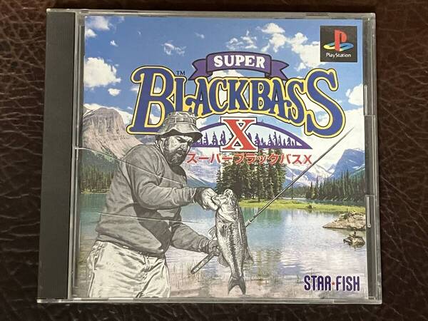 ★ 送料無料 PS1 アクション 釣り バスフィッシング ★ スーパーブラックバス X SUPER BLACKBASS X 動作確認済 説明書付き ハガキ付き ★