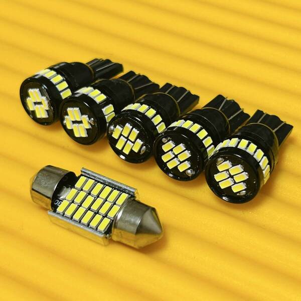 6個セット!爆光!E210系 カローラスポーツ T10 LED ルームランプ 純正球交換用 室内灯 車内灯 パーツ カー用品