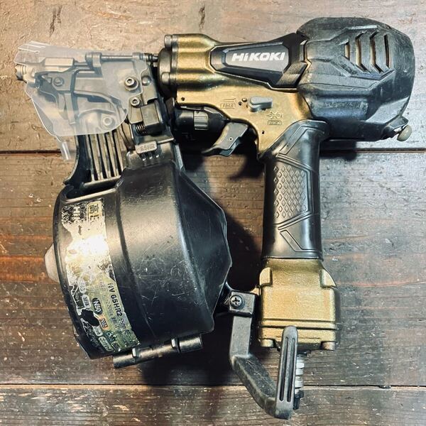 【7日保証・整備済】 消耗部品多数交換♪ ハイコーキ HIKOKI 日立 高圧 65mm 釘打ち機 NV65HR2 動作良好!