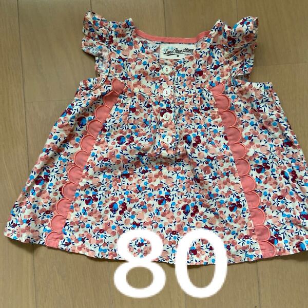 ラブアンドピースアンドマネー 80 トップス 花柄 ピンク チュニック トップス 女の子