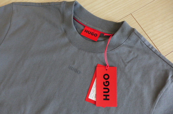 新品 送料無料 即決 国内正規品 ヒューゴボス クルーネック Tシャツ グレー サイズS 男女兼用 極上の素材感♪