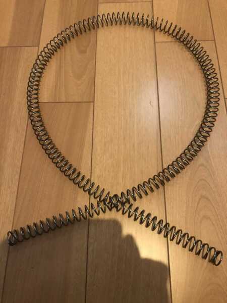 ステンレス製押しバネ コイル直径18mm 長さ1200mm 15本セット くくり罠