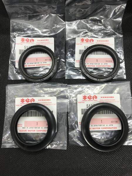 スズキ バンバン200 NH41A/NH42A 純正フロントフォークシール ダスト+オイルシール各2個1台分新品オーバーホール レストア