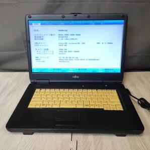 LIFEBOOK 15.6インチ A540/B メモリ2GB Celeron 900 2.2GHz GM40 DV-28S 中古 15型 富士通 ノートPC ライフブック FMV BIOS確認済 送料無料