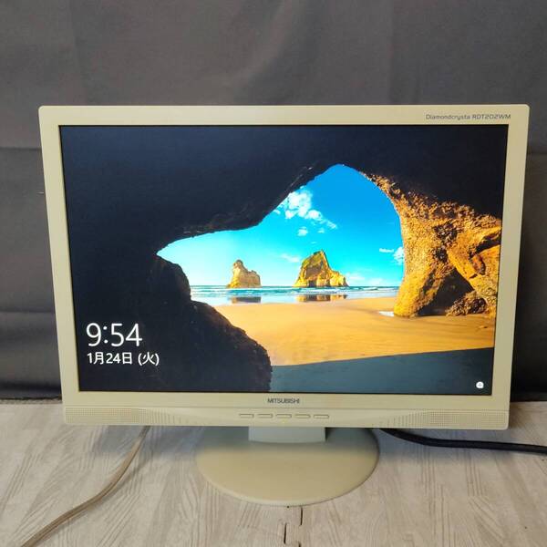 三菱 20.1型 1680×1050 RDT202WM Diamondcrysta DVI-D ミニD-SUB 20インチ 液晶ディスプレイ モニター MITSUBISHI 動作確認済み 送料無料