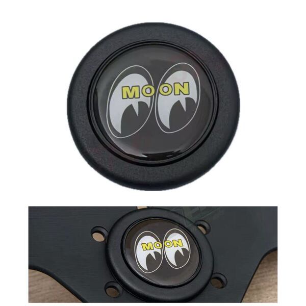 ホーンボタン ブラック/ブラック mooneyes ムーンアイズ ドレスアップ ステアリング momo カーアクセサリー カーインテリア