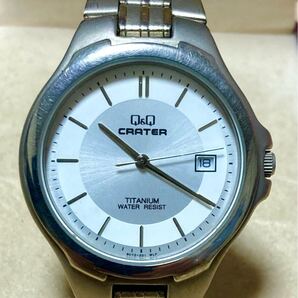 Q&Q carter メンズウォッチ クォーツ チタン