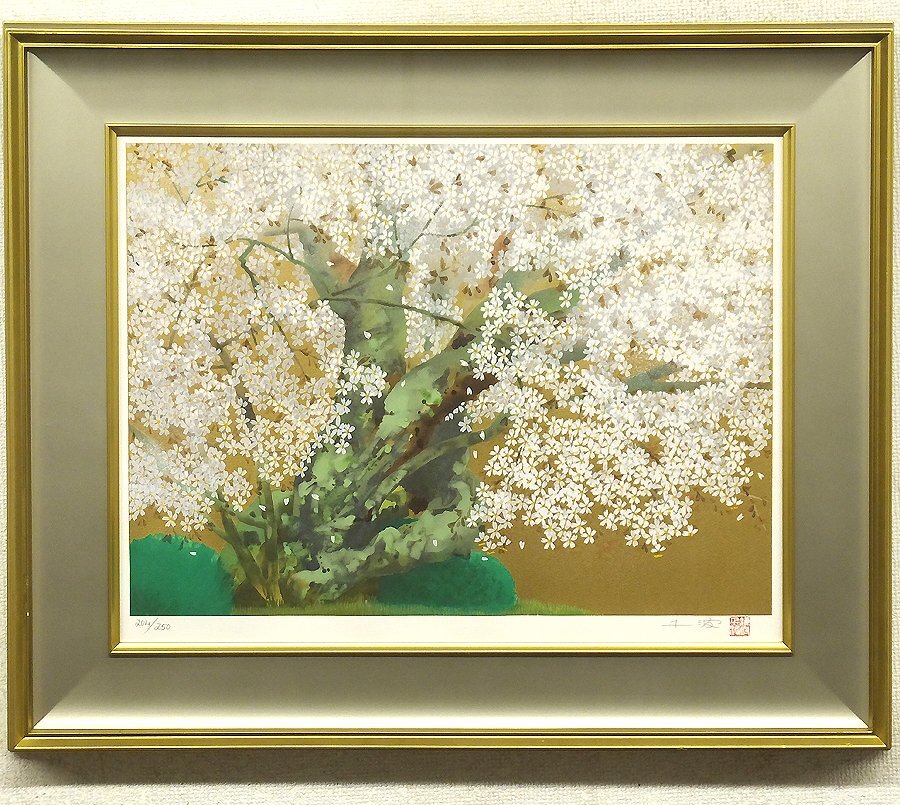 美品 中島千波「かとれあ」リトグラフ 直筆サイン・落款入り 額縁入り 日本画家 Yahoo!オークション -「中島千波」(美術品) の落札相場・落札価格