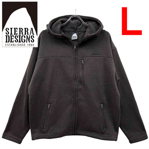 新品 L ★ SIERRA DESIGNS シェラデザイン メンズ フリース ニット ジップアップ ジャケット ブラック ブラウン フルジップ パーカー