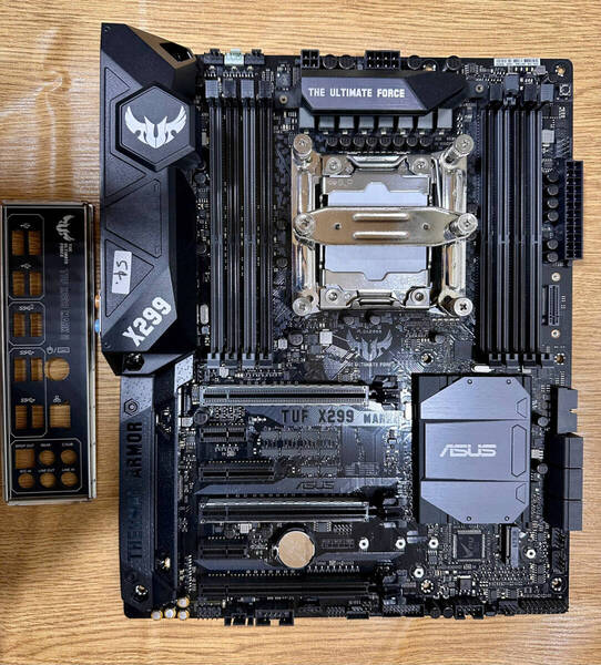 ★中古品 BIOS確認 ASUS TUF X299 MARK2 LGA2066 マザーボード IOパネル付属+ファン★保証付き 54