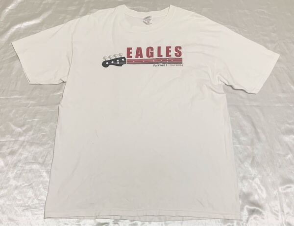 【送料無料 値下げ交渉歓迎】イーグルスEagles 2004フェアウェルツアー半袖Tシャツ USA XLサイズ 当時モノビンテージ白古着アメリカバンドT