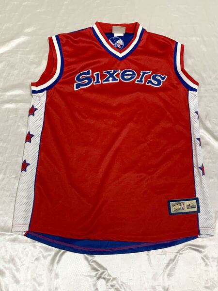 【送料無料 値下げ交渉歓迎】NBAフィラデルフィア76ers マジェスティックビンテージ復刻ユニフォーム シクサーズ古着アイバーソンUSAバスケ