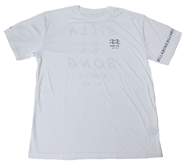 ビラボン メンズ RASH TEE ラッシュガード Tシャツ Lサイズ 白 ホワイト BE01A853 BILLABONG 水着 サーフィン
