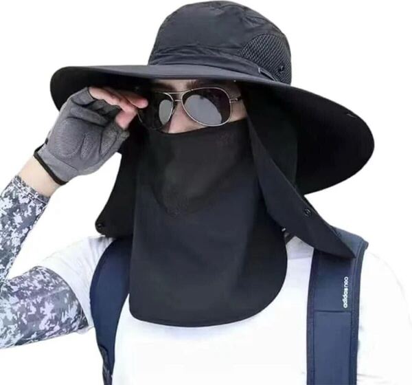 帽子 メンズ サファリハット つば広 帽子 超軽量 防水 吸湿速乾 メッシュ UVカット 花粉 日焼け防止 釣り 登山 アウトドア スポーツ