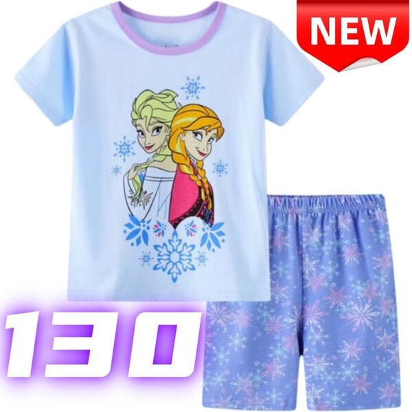 新品 アナと雪の女王 パジャマ 半袖Tシャツ ショートパンツ 女の子 130