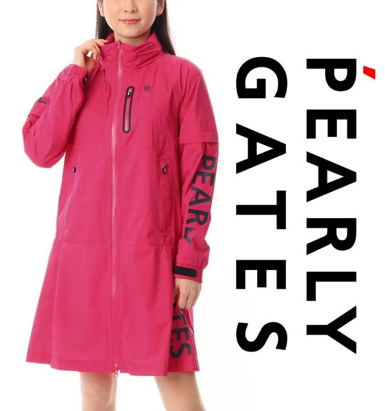 46,200円新品タグ付き【PEARLY GATES パーリーゲイツ】高機能防水性 袖脱着式 ジップブルゾン レインワンピース 0 v7209