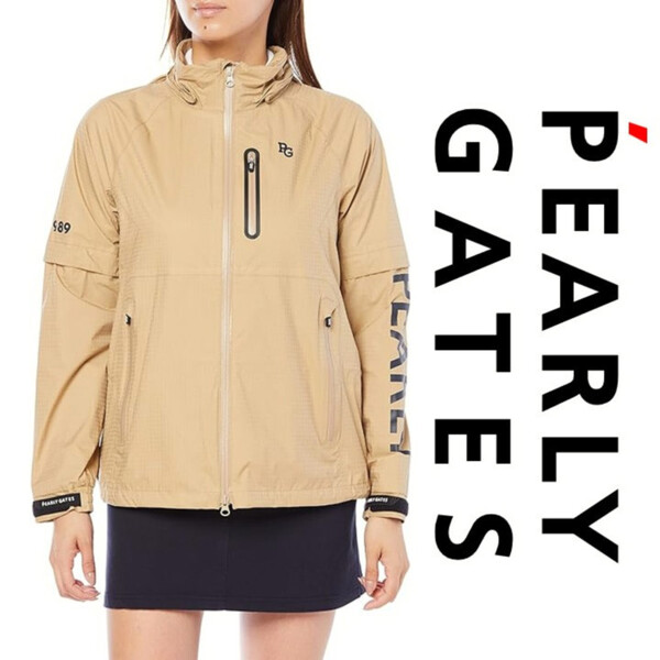 39,600円新品タグ付き【PEARLY GATES パーリーゲイツ】袖脱着式 ジップブルゾン レインウェア― 0 v7211