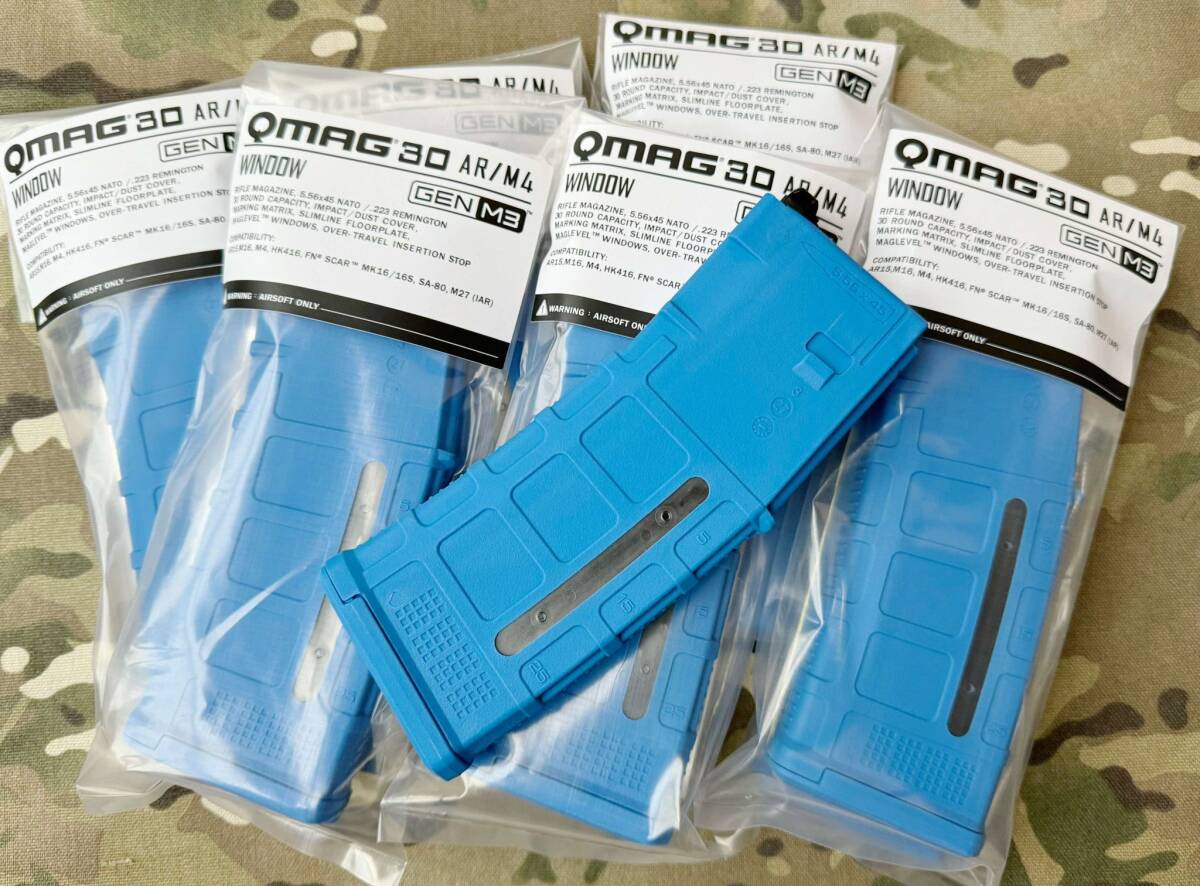 FCC　ｘ　PTW社製　SYSTEMA トレポン　対応 PMAG 30 AR/M4 GEN M3 Windowタイプ　マガジン BLUE色　システマ　PTW .
