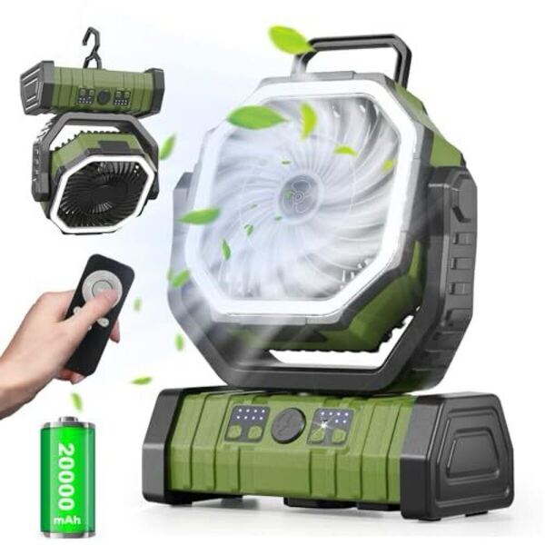 【20000mAh&リモコン】 Shinmax キャンプ 扇風機 アウトドア コードレス TYPE-C充電式 切タイマー