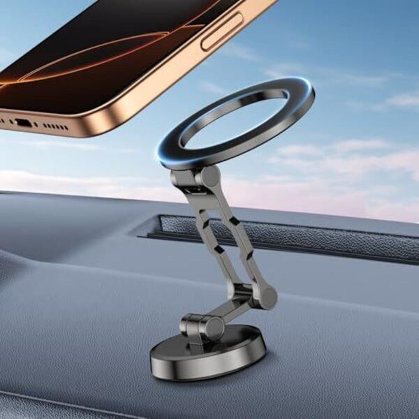 Telaso スマホスタンド 車載ホルダー 薄型強力な磁石車 スマホホルダー MagSafe対応 携帯ホルダー 安定性拔群 全機種