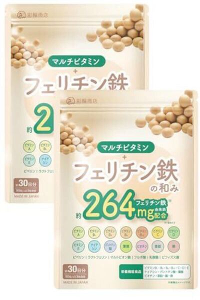 【医師・管理栄養士W監修】 フェリチン鉄 サプリ 264mg/袋 マルチビタミン 【業界高水準14種の栄養機…