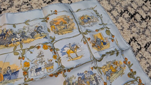 HERMES プチカレ エルメス カレ45 スカーフ シルク チーフ