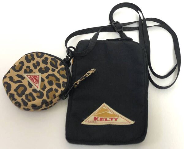 KELTY × フリークスストア A2506081 限定 ショルダーバッグ ケルティ コラボ スマホショルダーバッグ ブラック レオパード 美品