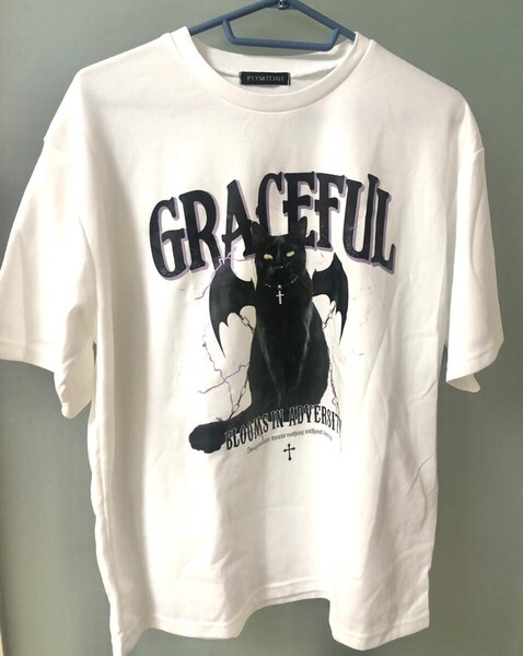 一度使用 樺音 コラボ プルオーバー 白 Lサイズ 半袖Tシャツ 白色界隈 サブカル 天使界隈 デビル 堕天使 悪魔 地雷系 送料無料 匿名配送