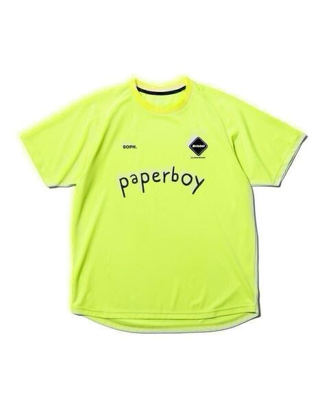 S 新品 送料無料 FCRB 24AW paperboy S/S PRE MATCH TOP YELLOW SOPH SOPHNET F.C.R.B. ブリストル BRISTOL F.C.Real Bristol Tシャツ