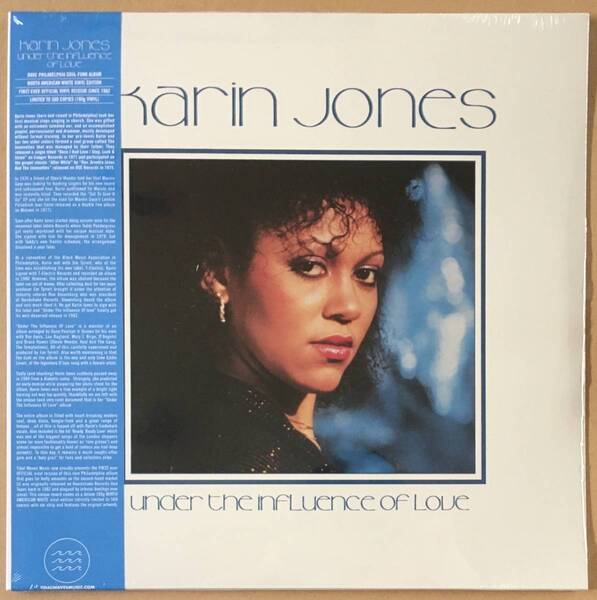 送料無料 初正規再発 限定500枚 ホワイト・バイナル 帯付 新品 Karin Jones Under The Influence Of Love モダンソウル Soul LP アルバム