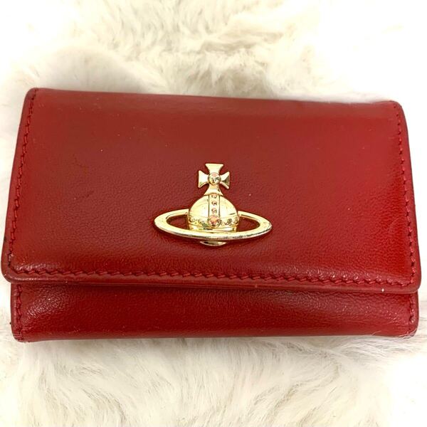 美品!Vivienne Westwood ヴィヴィアンウエストウッド キーケース レザー 赤