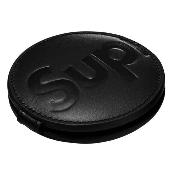 25SS Supreme Leather Pocket Mirror Black レザー ポケットミラー 黒
