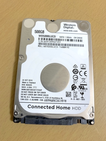 WD WesternDigital WD5000LUCD 500GB Connected Home HDD 2.5インチ内蔵HDD SATA 正常判定