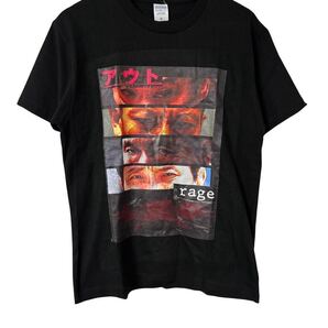 映画アウトレイジ Tシャツ Mサイズ 黒 北野武 片岡組 映画モチーフ 半袖 OUTRAGE Movie Motif T-Shirt M Black Takeshi Kitano Style