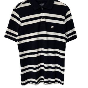 BANANA REPUBLIC 鹿の子ボーダーポロシャツ S 紺×白 コットン100% Piqu Border Polo Shirt S Navy/White 100% Cotton 半袖