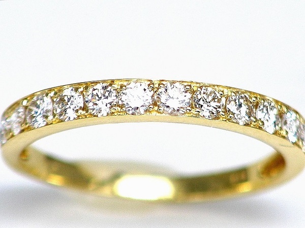 【宝石屋本舗】0.50ct 天然ダイヤモンド K18 エタニティリング