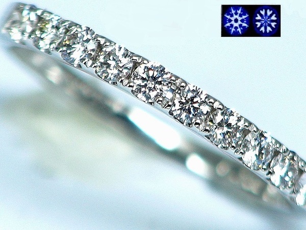 【宝石屋本舗】0.30ct ハート&キューピッド 天然ダイヤモンド PT950 エタニティリング(宝石鑑別カード付)