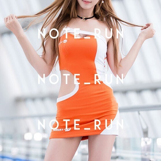 【xoao】コスチューム RQ レースクイーン 衣装 橙・白