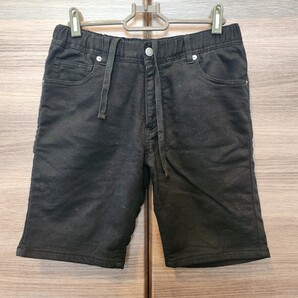 ★ AZUL by moussy(アズールバイマウジー) スウェットハーフパンツ ショートパンツ ストレッチ生地 黒 S ★