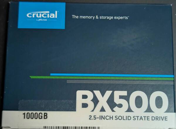 新品未開封・送料込 SSD 1TB(1000GB) Crucial クルーシャル BX500 SATA3 内蔵2.5インチ 7mm CT1000BX500SSD1 2