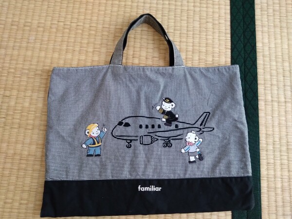 レッスンバッグ familiar ファミリア トートバッグ ANA コラボレーション コラボ レア 中古