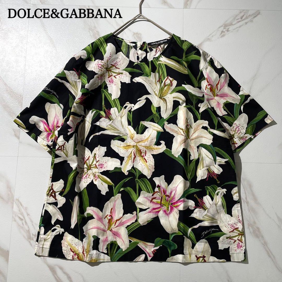 希少 DOLCE&GABBANA ドルガバ 花柄 半袖 ブラウス カットソー Yahoo!オークション -「花柄 シャツ」(ドルチェ&ガッバーナ