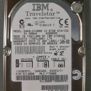 12.07GB IBM DARA-212000 ATA66 2.5インチ 9.5mm IDE ⑨