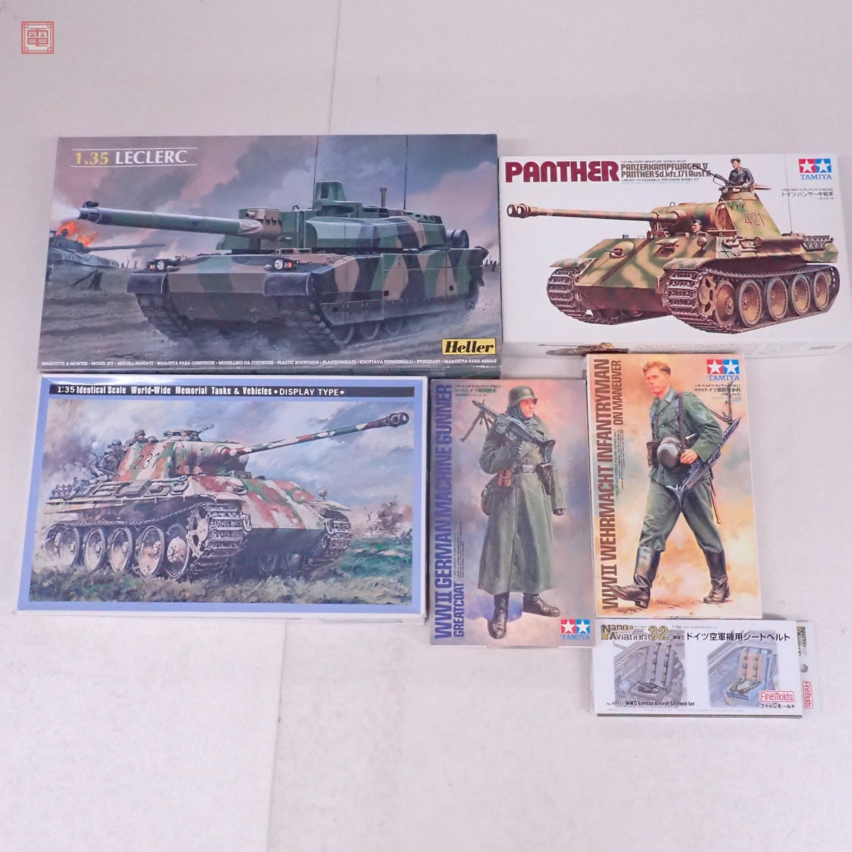 タミヤ戦車二点ニチモ戦車二点 モーターライズ戦車模型4点セット