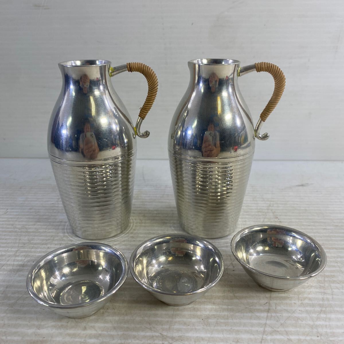 ★錫製　徳利茶器　アンティーク伝統工芸品★ 手作り錫器 錫ちろり細口徳利形 酒器【日本酒】 | 鎌倉清雅堂