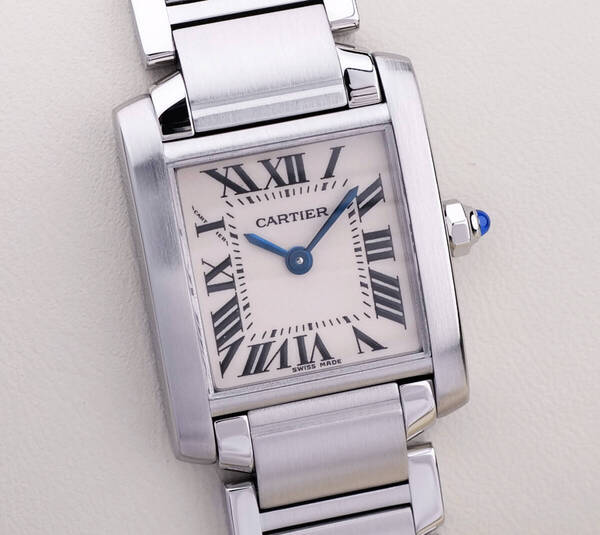 美品 カルティエ マスト タンク フランセーズ シルバー ローマン SM Cartier